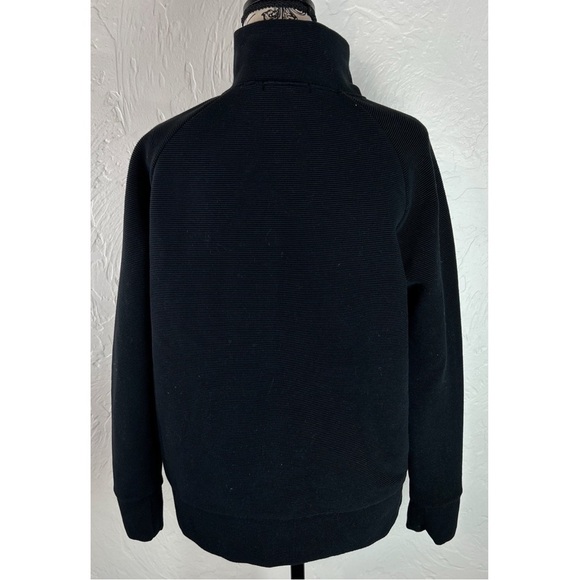 Peloton Women's Pullover 1/2 Zip Asymmetrical Black Ribbed Athleisure, Small - Picture 5 of 10